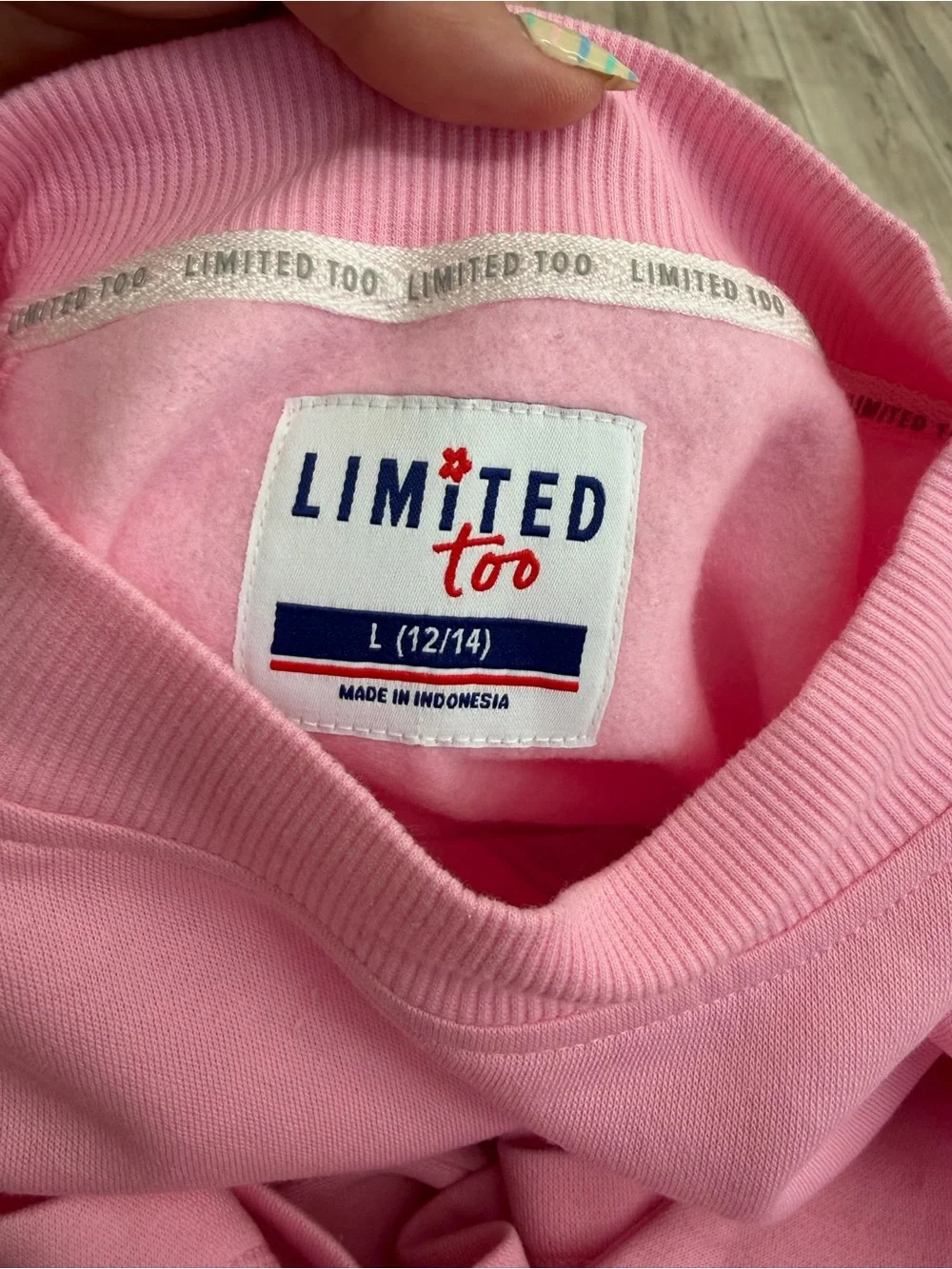 Limited Too Pink Athletic Sweatshirt & Shorts Set
